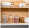 Airtight Food Storage Containers - Retro Design - Pantry Organisation, Glass Canisters Storage for Cookies, Tea, Sugar, Candy Jars, Sugar Packet, Set of 3